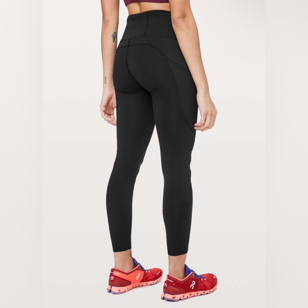 Lululemon Fast & Free 7/8 Tight Ii *Non-Reflective Nulux 25" Black Size 18